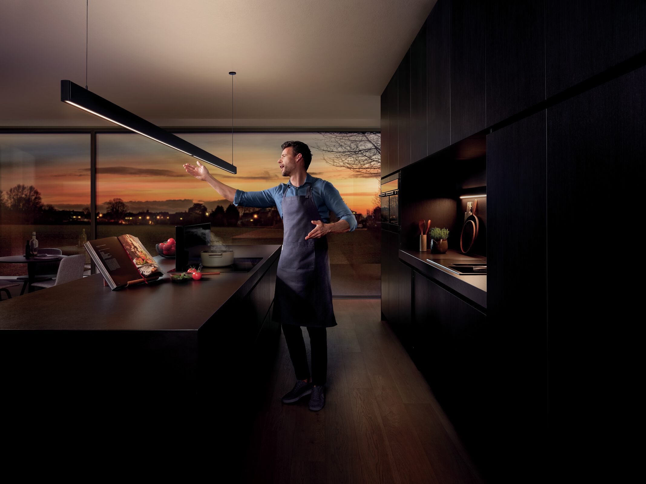 710802-p3 Lighting Novy Pendant 305 Mineral Black 